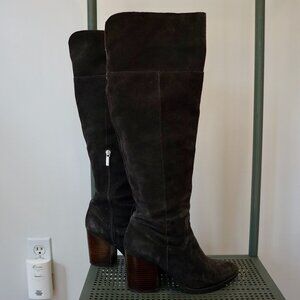 Steve Madden Saudy Suede Over-the-Knee Boots Size 8 - Dark Grey